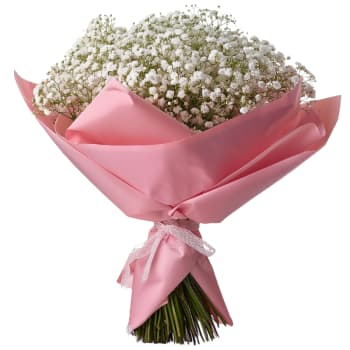 Charming White Baby Breath Bouquet – view 2