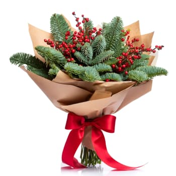 Fabulous Fern and Berry Bouquet – view 2