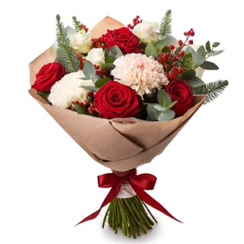 Red and White Rose Surprise Bouquet – view 2
