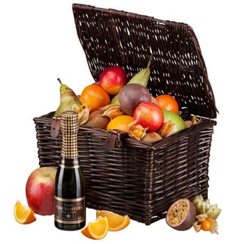 Fruit and Bubbly Gift Basket – view 2